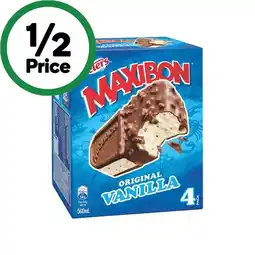 Woolworths Peters Maxibon 560ml Pk 4 – From the Freezer offer