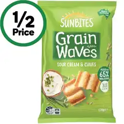 Woolworths Sunbites Grain Waves Wholegrain Chips 170g offer