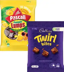 Coles Cadbury or Europe Bitesize 120g-160g or Pascall Choc Bites 160g-185g offer