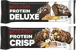 Coles Musashi Protein Crisp or Deluxe Bar 60g offer