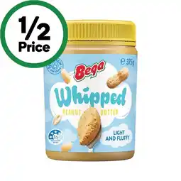 Woolworths Bega Whipped Peanut Butter 375g offer