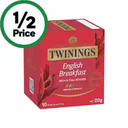 Woolworths Twinings Tea Bags Pk 10 offer