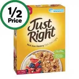 Woolworths Kellogg’s Just Right Cereal 740g offer