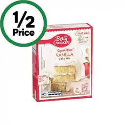 Woolworths Betty Crocker Cake or Cup Cakes Baking Mixes 370-450g – Excludes Gluten Free offer