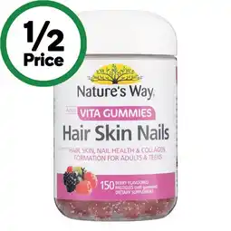 Woolworths Nature’s Way Hair Skin Nails Adult Vita Gummies Pk 150 offer