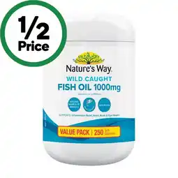 Woolworths Nature’s Way Wild Caught Fish Oil 1000mg Capsules Pk 250 offer
