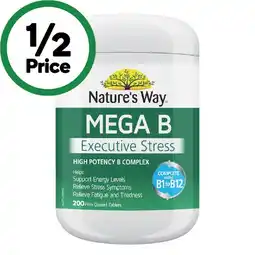 Woolworths Nature’s Way Mega B Tablets Pk 200 offer