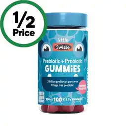 Woolworths Little Swisse Prebiotic + Probiotic Gummies Pk 100 offer