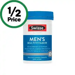 Woolworths Swisse Men’s Multivitamin Tablets Pk 100 offer