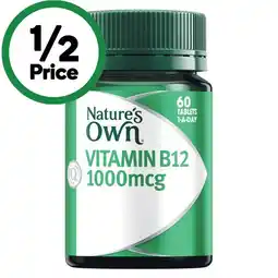 Woolworths Nature’s Own Vitamin B12 1000mcg Tablets Pk 60 offer