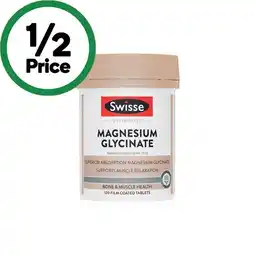 Woolworths Swisse Ultiboost Magnesium Glycinate Tablets Pk 120 offer