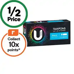 Woolworths U by Kotex Tampons Pk 16 offer