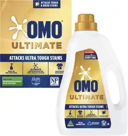 Coles Omo Ultimate Laundry Liquid 2 Litre or Powder 2kg offer