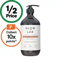 Woolworths Glow Lab Body Wash 900ml offer