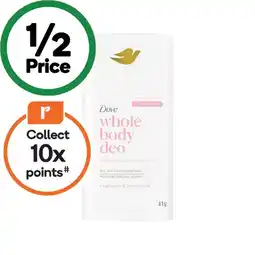 Woolworths Dove Women Whole Body Deodorant Stick 81g offer