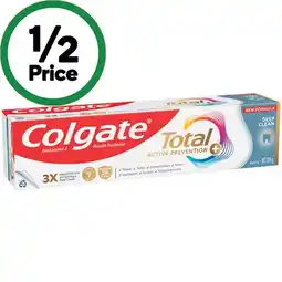 Woolworths Colgate Total Active Prevention Deep Clean Toothpaste 200g offer