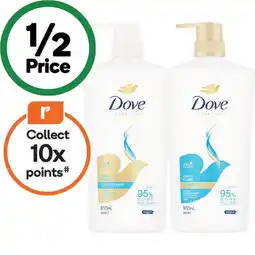 Woolworths Dove Shampoo or Conditioner 850ml offer