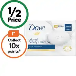 Woolworths Dove Soap Bars 4 x 90g offer