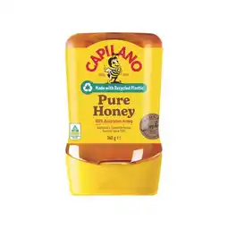 Woolworths Capilano 100% Pure Australian Honey or Yellow Box Honey Squeeze 340g offer