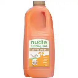 Woolworths Nudie Gold Nothing But Carrot, Orange, Apple & Ginger 2 Litre offer