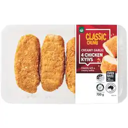 Woolworths Woolworths Boneless Kyivs Varieties 700g with RSPCA Approved Chicken offer