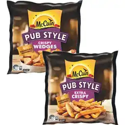 Woolworths McCain Pub Style Chips or Wedges 750g offer