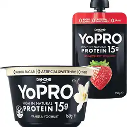 Woolworths YoPRO High Protein Pot or Pouch 150-160g – From the Fridge offer