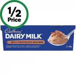 Woolworths Cadbury Mousse Desserts 2 x 80g – From the Fridge offer
