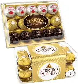 Coles Ferrero Collection 15 Pack 172g or Rocher Gift Box 16 Pack 200g offer