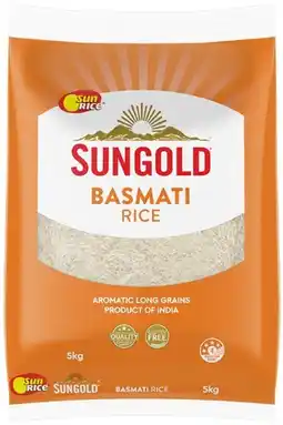 Coles Sungold Basmati Rice 5kg offer