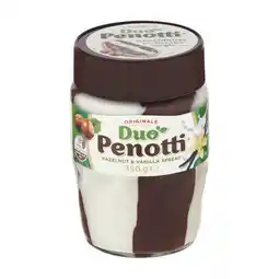 Woolworths Duo Penotti Hazelnut & Vanilla or Hazelnut & Caramel Spread 350g offer