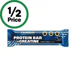 Woolworths Famous Nutrition Protein + Creatine Bar 60g offer