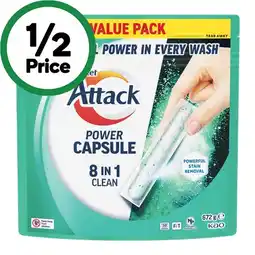 Woolworths Biozet Attack Power Laundry Capsules Pk 50 offer