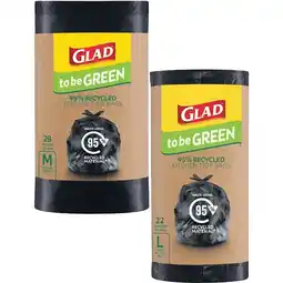 Woolworths Glad to be Green 95% Recycled Kitchen Tidy Bags Pk 22-34 offer