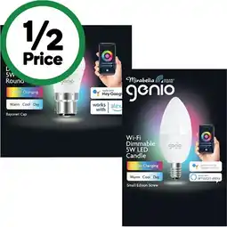 Woolworths Mirabella Genio Wi-Fi Dimmable 5W LED Pk 1 offer
