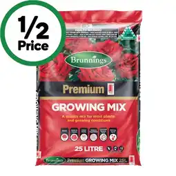 Woolworths Brunnings Premium Growing Mix 25 Litre offer