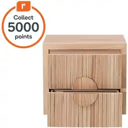 Woolworths Monica Bedside Table Nightstand with 2 Drawers offer