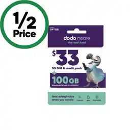 Woolworths Dodo $33 Starter Kit§ offer