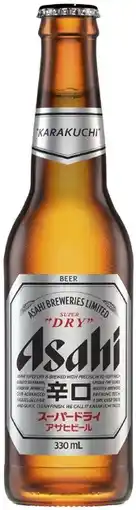 Coles Asahi Super Dry Bottles 24x330mL offer