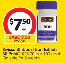 Coles Swisse Ultiboost Iron Tablets offer