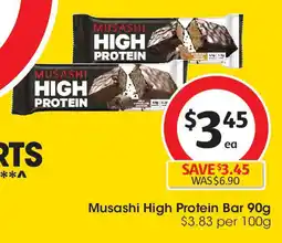 Coles Musashi High Protein Bar offer