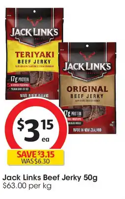 Coles Jack Links Beef Jerky offer