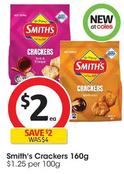 Coles Smith's Crackers offer