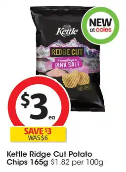 Coles Kettle Ridge Cut Potato Chips offer