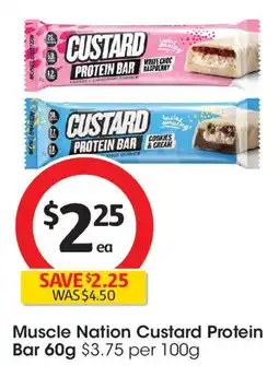 Coles Muscle Nation Custard Protein Bar offer