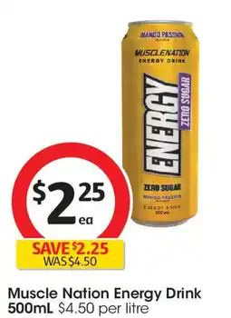 Coles Muscle Nation Energy Drink offer
