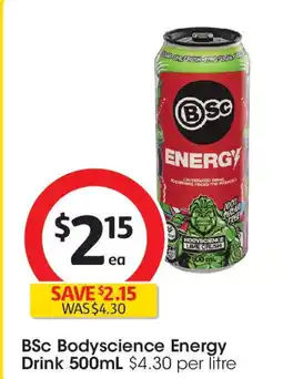 Coles BSc Bodyscience Energy Drink offer