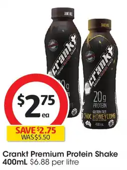 Coles Crankt Premium Protein Shake offer