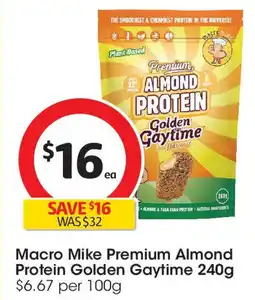 Coles Macro Mike Premium Almond Protein Golden Gaytime offer