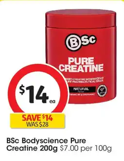 Coles BSc Bodyscience Pure Creatine offer